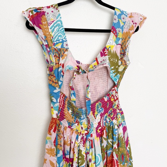 Caroline Constas Claudia Floral Print Flutter Sleeve Open Back Midi Dress - Picture 9 of 15